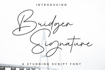 Bridger Signature Font for Elegant Design Projects